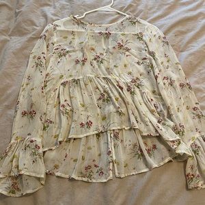 Floral, seer top